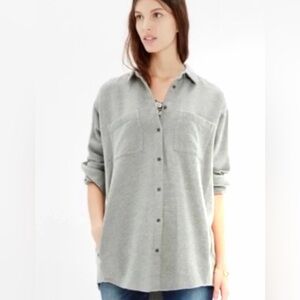 Madewell Light Gray Button-Up Shirt